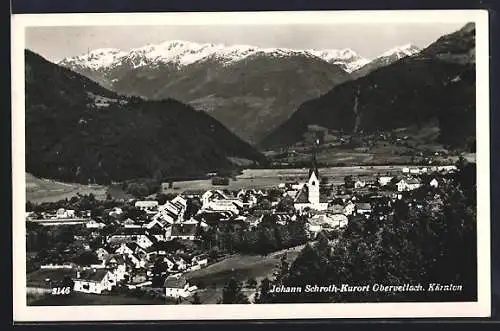 AK Obervellach /Kärnten, Gesamtansicht mit Bergpanorama aus der Vogelschau