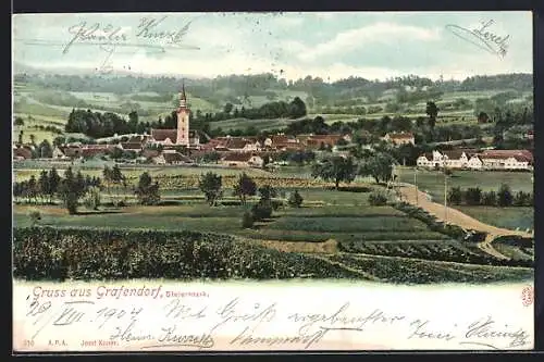 AK Grafendorf /Steiermark, Gesamtansicht mit Umgebung