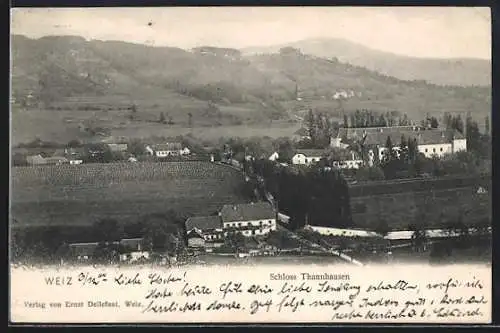 AK Weiz, Schloss Thannhausen mit Umgebung