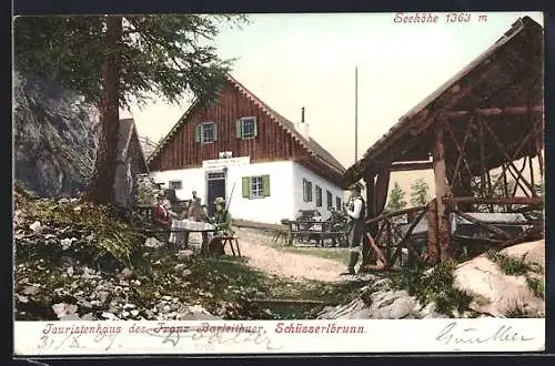 AK Breitenau am Hochlantsch, Schüsserlbrunn, Gasthof und Touristenhaus des Franz Barleithner