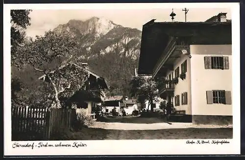 AK Oberndorf, Strassenpartie m. zahmen Kaiser