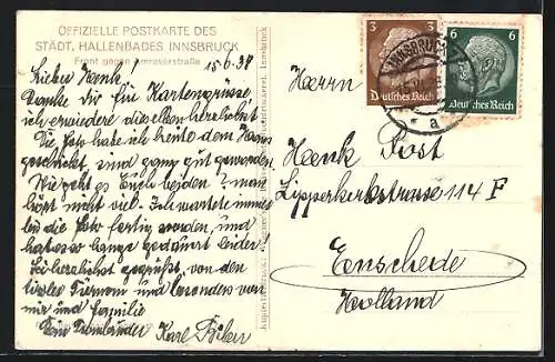 AK Innsbruck, Städtisches Hallenbad