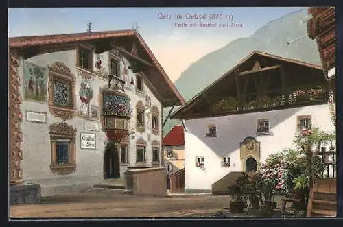 AK Oetz, Partie mit Gasthof zum Stern