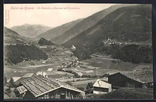 AK Matrei am Brenner, St. Kathrein u. Navistal mit Pendelstein