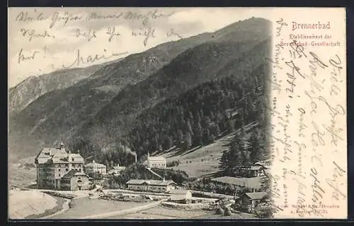 AK Brennerbad, Etablissement der Brennerbad-Gesellschaft