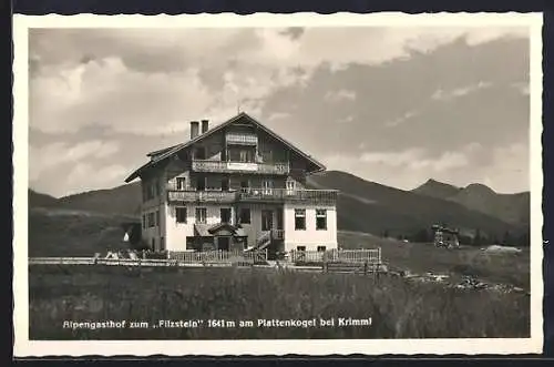 AK Krimml, Alpengasthof zum Filzstein am Plattenkogel