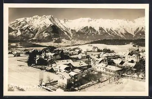 AK Igls, Ortsansicht gegen die Nordkette