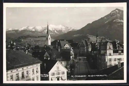 AK Dornbirn, Blick in die Rhombergstrasse