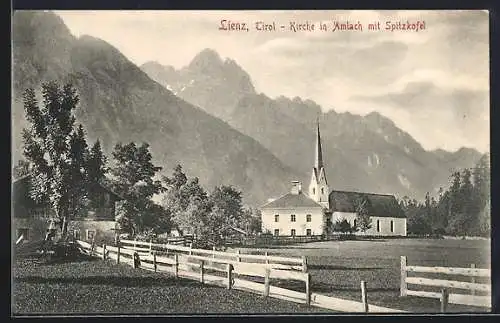 AK Amlach /Lienz, Kirche mit Spitzkofel
