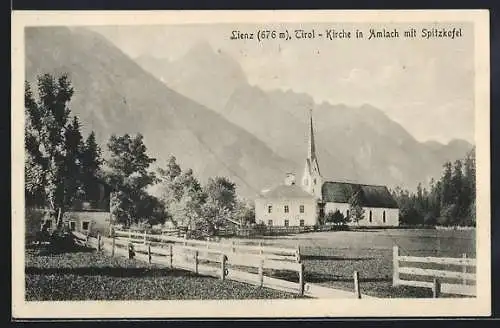 AK Amlach /Lienz, Kirche mit Spitzkofel
