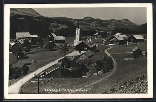 AK Sibratsfgäll /Bregenzerwald, Ortsansicht mit Kirche