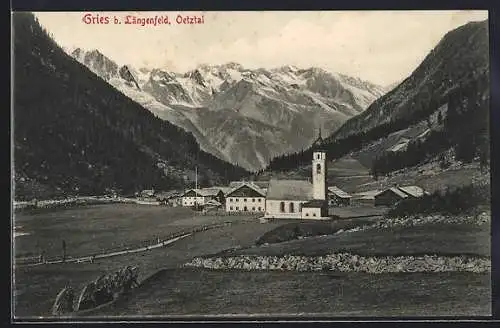 AK Gries, Totalansicht mit Blick zur Kirche