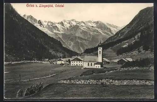 AK Gries, Totalansicht mit Blick zur Kirche
