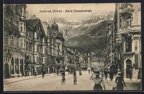 AK Innsbruck, Partie in der Maria-Theresienstrasse