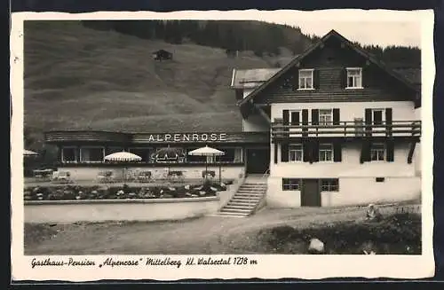 AK Mittelberg /Kl. Walsertal, Gasthaus-Pension Alpenrose, Frontansicht