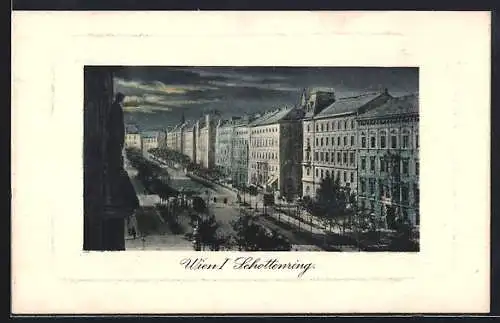 AK Wien, Schottenring aus der Vogelschau