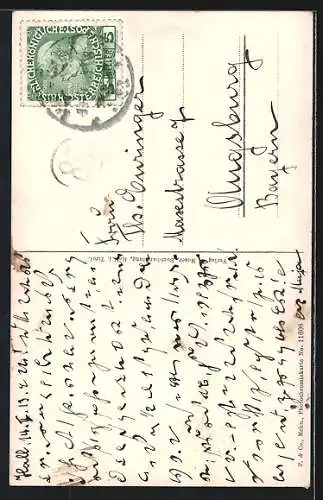 AK Hall i. Tirol, Münzerturm im Schnee