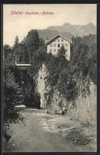 AK Mayrhofen im Zillertal, Das Gasthaus Hochsteg