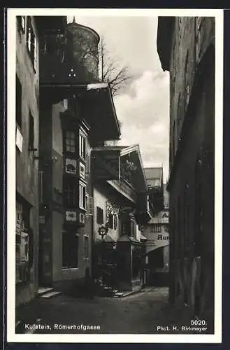 AK Kufstein, Partie in der Römerhofgasse mit Weinstude Schiketanz