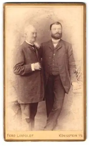 Fotografie Ferd Lippoldt, Königstein, Porträt des Leutnants Theodor Christoph im Anzug mit Ferdinand Christoph