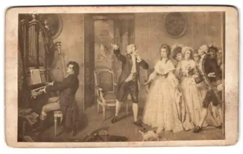 Fotografie Beethoven und Mozart in Wien, Beethoven spielt an der Orgel