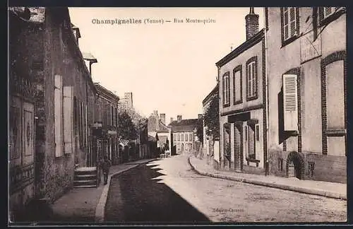 AK Champignelles /Yonne, Rue Montesquieu