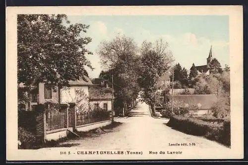 AK Champignelles /Yonne, Rue du Lavoir