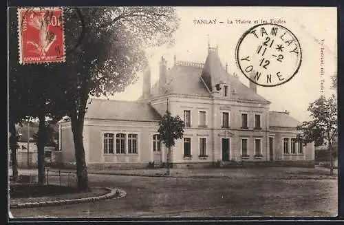 AK Tanlay, La Mairie et les Écoles