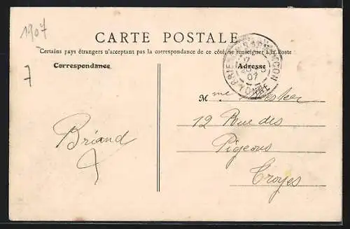 AK Brienon, Souvenir de Brienon avec illustrations et fleurs