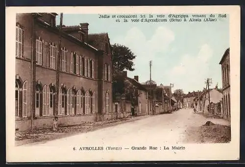 AK Avrolles /Yonne, Grande Rue, La Mairie