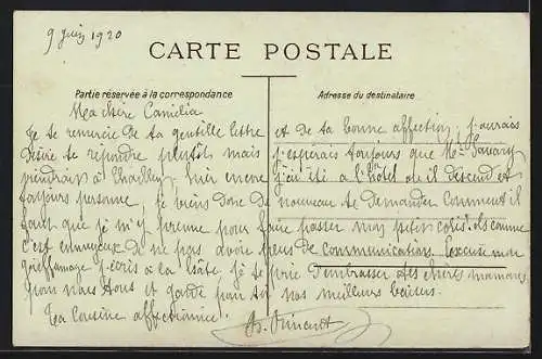 AK Chailley, Amitiés, fleurs lilas et jonquilles