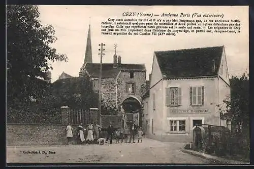 AK Cézy /Yonne, Ancienne Porte, Vue extérieure