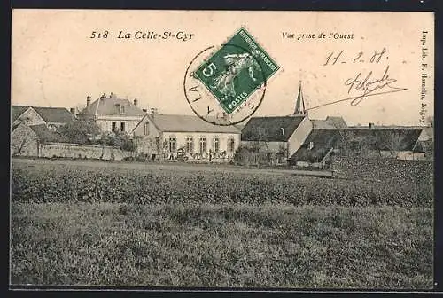AK La Celle-St-Cyr, Vue prise de l`Ouest