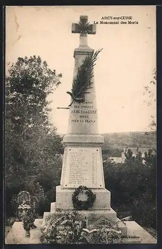 AK Arcy-sur-Cure, Le Monument des Morts