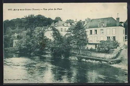 AK Arcy-sur-Cure, Vue prise du Pont