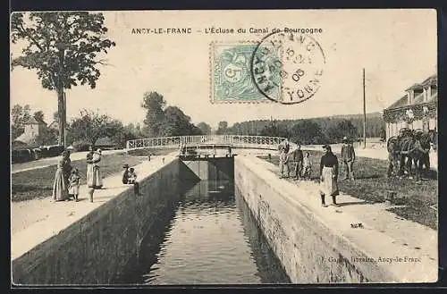 AK Ancy-le-Franc, L`Écluse du Canal de Bourgogne