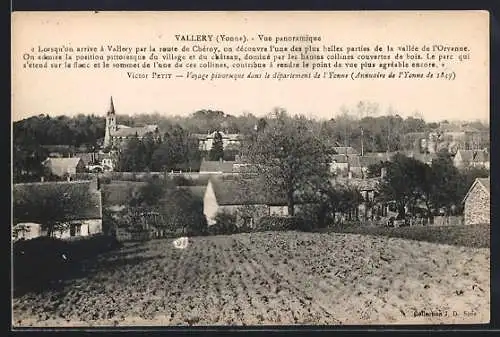 AK Vallery /Yonne, Vue panoramique