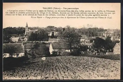 AK Vallery /Yonne, Vue panoramique