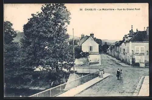 AK Chablis, La Maladière, Vue du Grand Pont