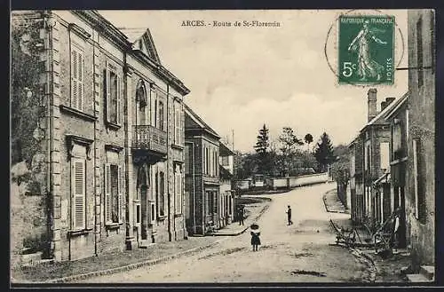 AK Arces /Yonne, Route de St-Florentin