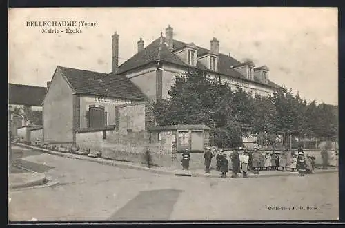 AK Bellechaume /Yonne, Mairie, Écoles