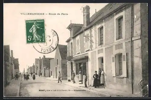 AK Villemanoche, Route de Paris, Hôtel et Café de la Femme d`Or