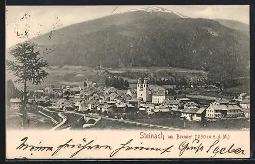 AK Steinach am Brenner, Teilansicht mit Kirche