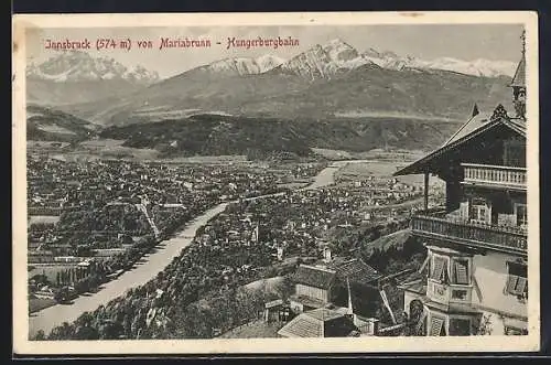AK Innsbruck, Teilansicht von Mariabrunn, Hungerburgbahn