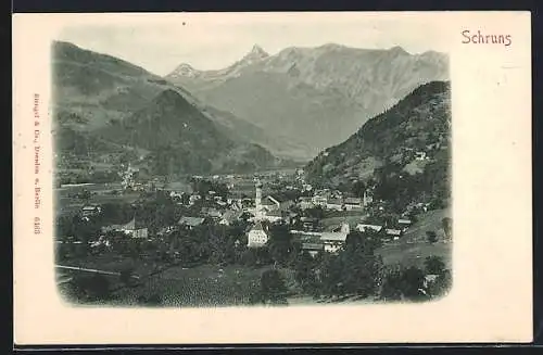 AK Schruns, Teilansicht mit Kirche