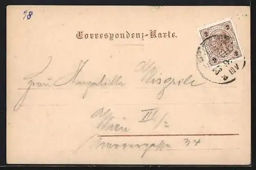 AK Friesach, Ortsansicht mit Ruine Geiersberg