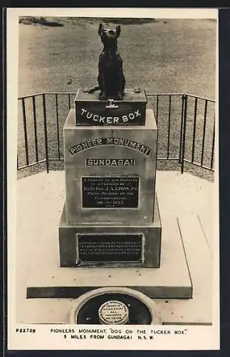 AK Gundagai /N. S. W., Pioneer`s Monument