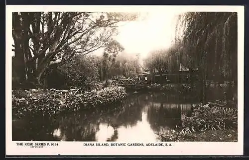 AK Adelaide /S. A., Diana Island, Botanic Gardens