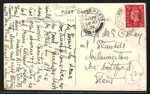 AK Exford near Minehead, Crown Hotel