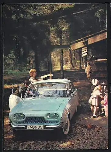 AK Auto-Reklame für Ford Taunus 17 M